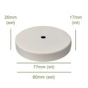 Porte-tulipes couleur blanc de 77mm diamètre x 17mm