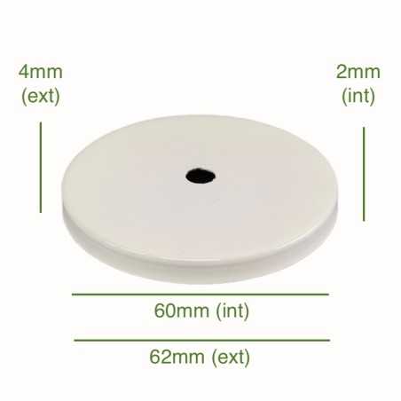 Porte-tulipes couleur blanc de 60mm diamètre x 2mm