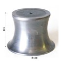Base cylindrique en fer brut pour lampes de 160 mm de diamètre.
