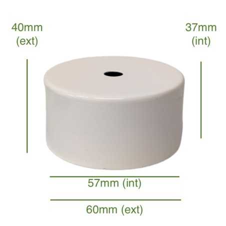 Porte-tulipes couleur blanc de 57mm diamètre x 37mm
