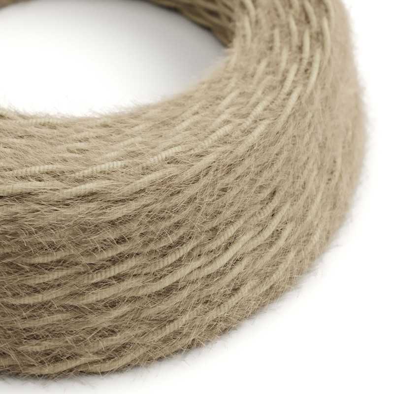 Câble décoratif textile tressé à mètres homologué plume jute