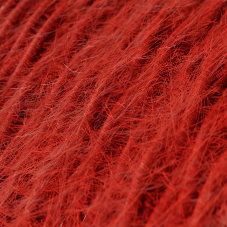 Câble décoratif textile tressé à mètres homologué plume rouge