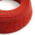 Câble décoratif textile tressé à mètres homologué plume rouge