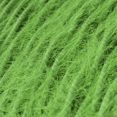 Câble décoratif textile tressé à mètres homologué plume vert