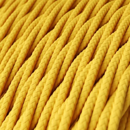 Câble textile torsadé 2x0.75mm² couleur jaune