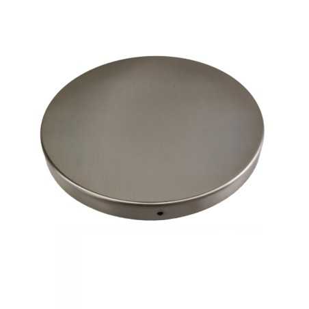 Support métallique couleur acier mat diamètre 250mm sans trous