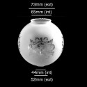 Globe en verre décoré avec double ouverture