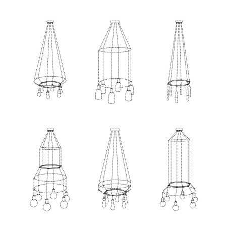 Cadre circulaire pour créer des suspensions lumineuses