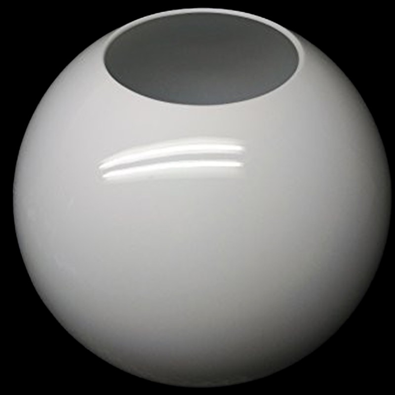 Globe en polyméthacrylate PMMA blanc sans col