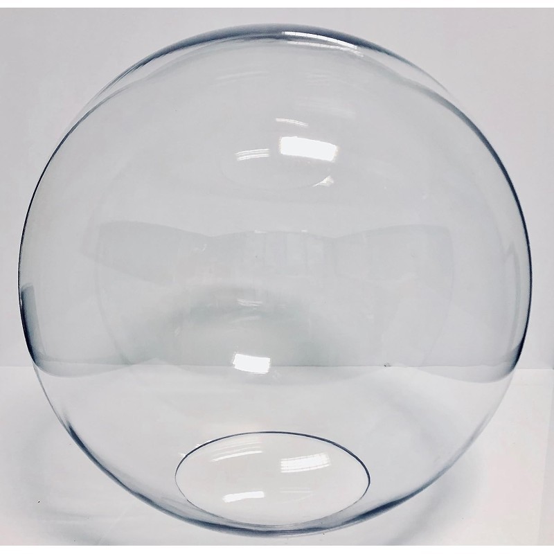 Globe transparent en polyméthacrylate PMMA sans col