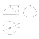 Support sphérique 100mm diamètre avec une sortie