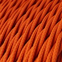Câble décoratif textile tressé à mètres homologué orange