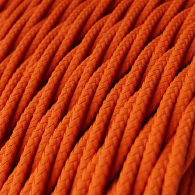 Câble décoratif textile tressé à mètres homologué orange