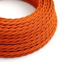 Câble décoratif textile tressé à mètres homologué orange