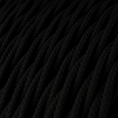 Câble textile torsadé 2x0.75mm² couleur noire
