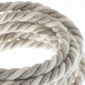 Câble tressé style rustique type lin épaisseur 16mm