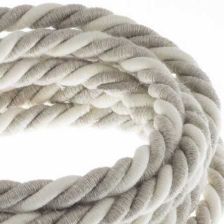Câble tressé style rustique type lin épaisseur 16mm