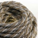 Câble tressé style rustique type jute épaisseur 16mm