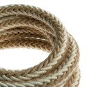 Câble tressé style rustique type lin épaisseur 24mm