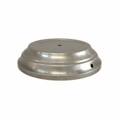 Base en fer pour lampes, diamètre de 200 mm x hauteur de 44 mm.