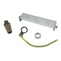 Support laiton ovale 129 mm diamètre x 75 mm une sortie