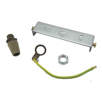 Support laiton ovale 129 mm diamètre x 75 mm une sortie