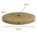 Support laiton ovale 129 mm diamètre x 75 mm une sortie