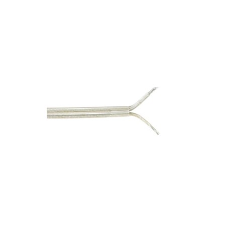 Câble parallèle transparent argenté 2 x 0,50 mm2 audio