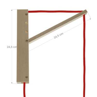 Support mural orientable en bois pour suspensions | AccessoiresPourLampes.fr
