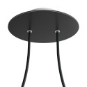 Support de plafond 200 mm avec 2 trous et 4 trous latéraux.