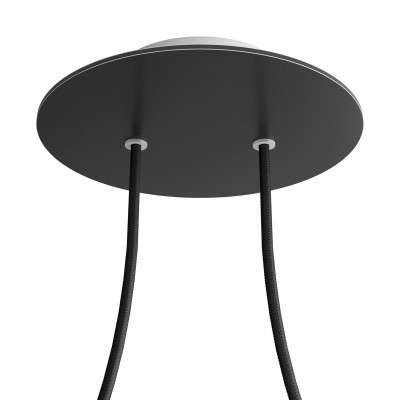 Support de plafond 200 mm avec 2 trous et 4 trous latéraux.