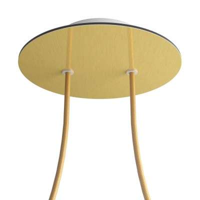 Support de plafond 200 mm avec 2 trous et 4 trous latéraux.