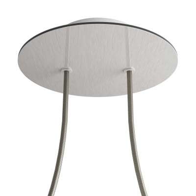 Support de plafond 200 mm avec 2 trous et 4 trous latéraux.