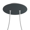 Support de plafond 200 mm avec 2 trous et 4 trous latéraux.
