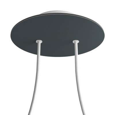 Support de plafond 200 mm avec 2 trous et 4 trous latéraux.