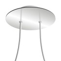 Support de plafond 200 mm avec 2 trous et 4 trous latéraux.