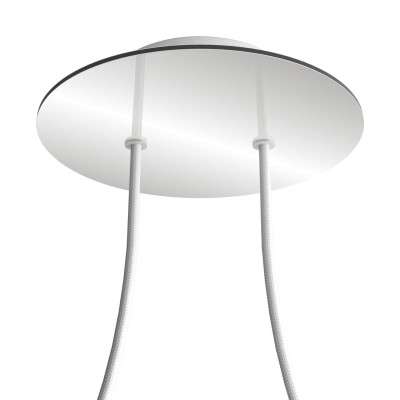 Support de plafond 200 mm avec 2 trous et 4 trous latéraux.