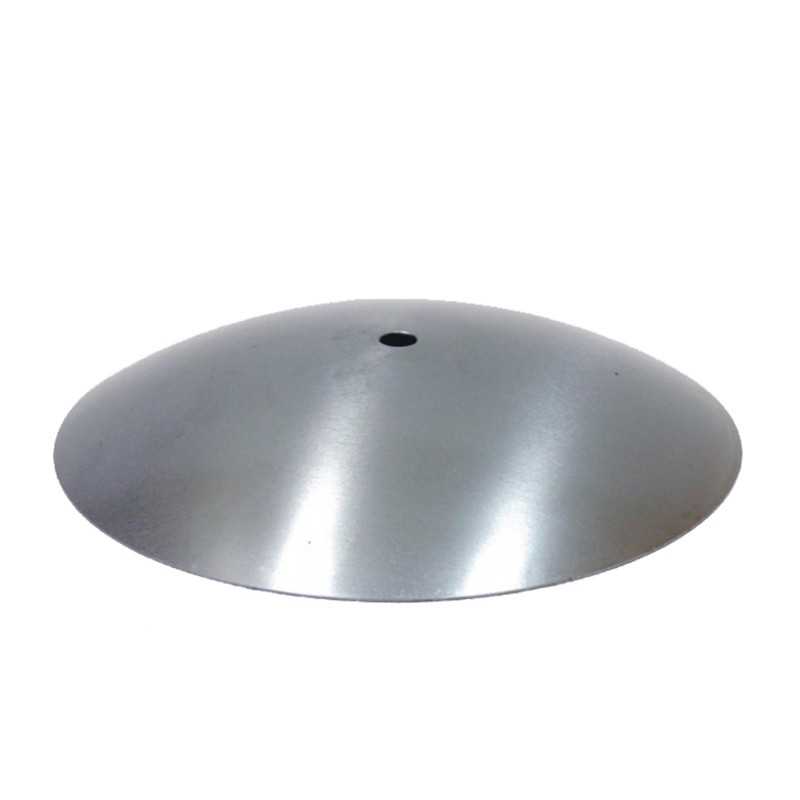 Couvercle concave en fer brut de 130 mm x 3 mm pour ballons en verre