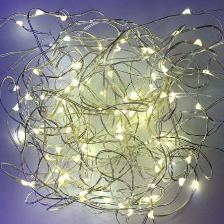 Guirlande lumineuse à 20 LED grain de riz et fonctionnant à