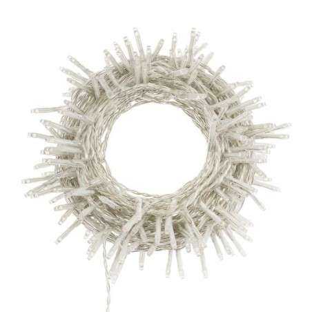 Guirlande lumineuse de 100 LED chaudes en cascade de 6,5 mètres, lumière fixe, câble transparent.