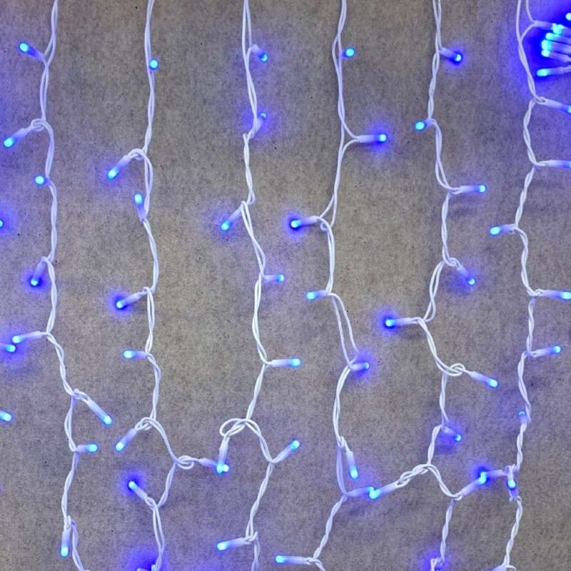 Rideau 768 LED lumière bleu extérieure effet pluie 200 x 150