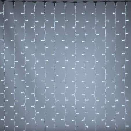Rideau lumineux 500 LED blanc froid IP44 programmable avec blanc 200x200