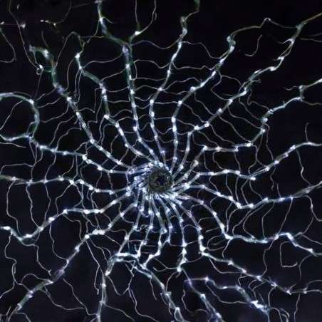 Toile d'araignée 600 LED lumière froide programmable de 175 cm de diamètre