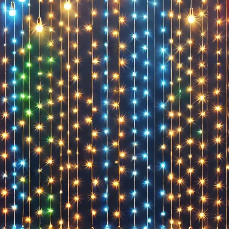 Rideau lumineux 600 LED RGB IP44 programmable 300x200 avec télécommande