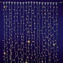 Rideau de 300 LED blanc froid IP65, extensible par câble, 200x150.