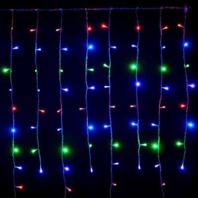 Rideau 256 LED RGB programmable, câble vert, 160x150