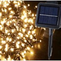 Guirlande solaire de 560 LED chauds, programmable, pour extérieur de 11 mètres.