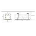 Module encastrable 50 mm largeur avec LED intégrée