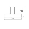 Module en T profilé de 50 mm largeur avec LED intégrée et interconnectable