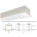 Module encastrable 65 mm largeur avec LED intégrée